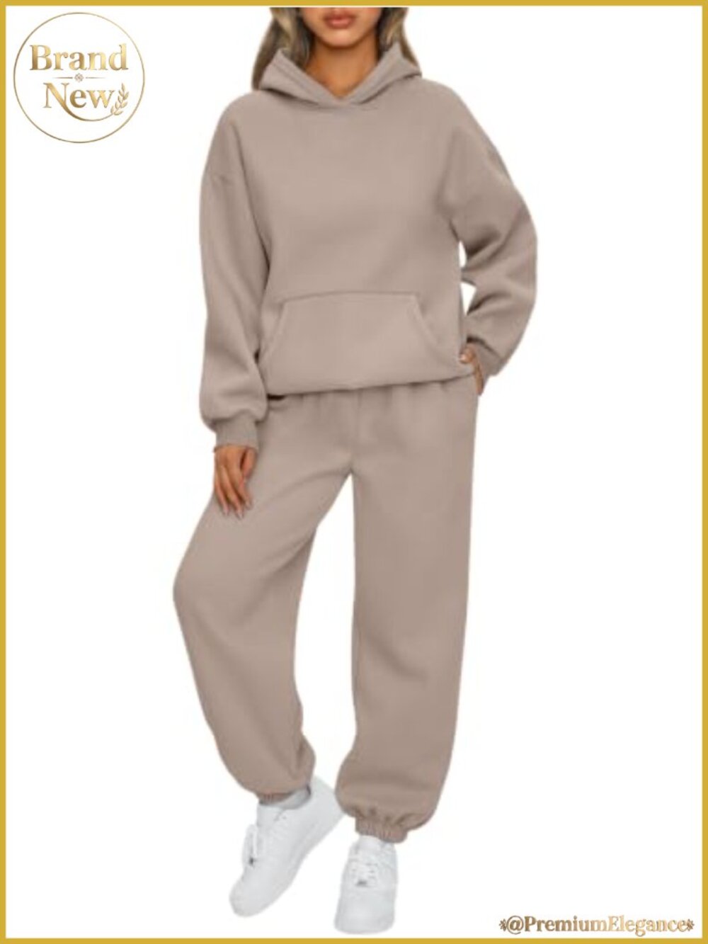 Women's 2 Piece Sweatsuit Set Oversized Hoodie Joggers Loungewear